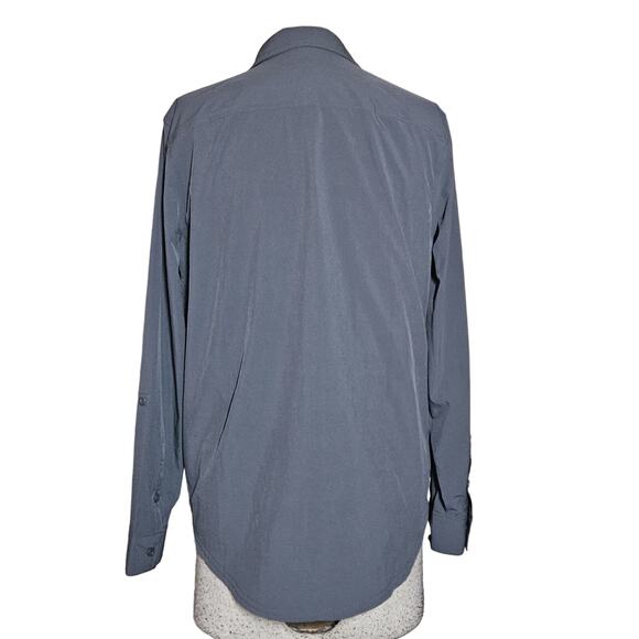 Eddie Bauer Grey Classic Fit Button Up Long Sleeve Top Size Small - Picture 2 of 4